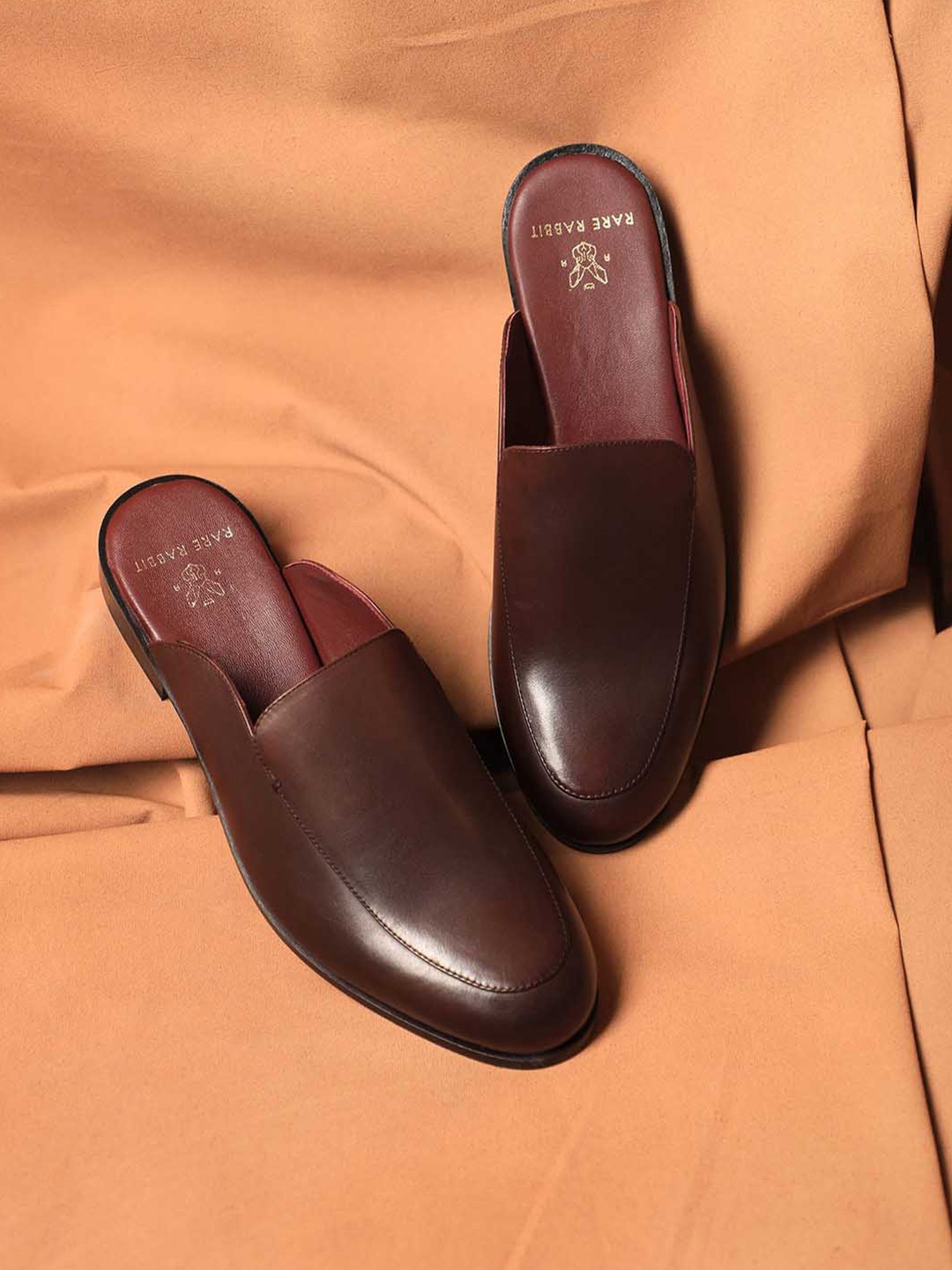 

RARE RABBIT Men Burgundy Leather Loafers