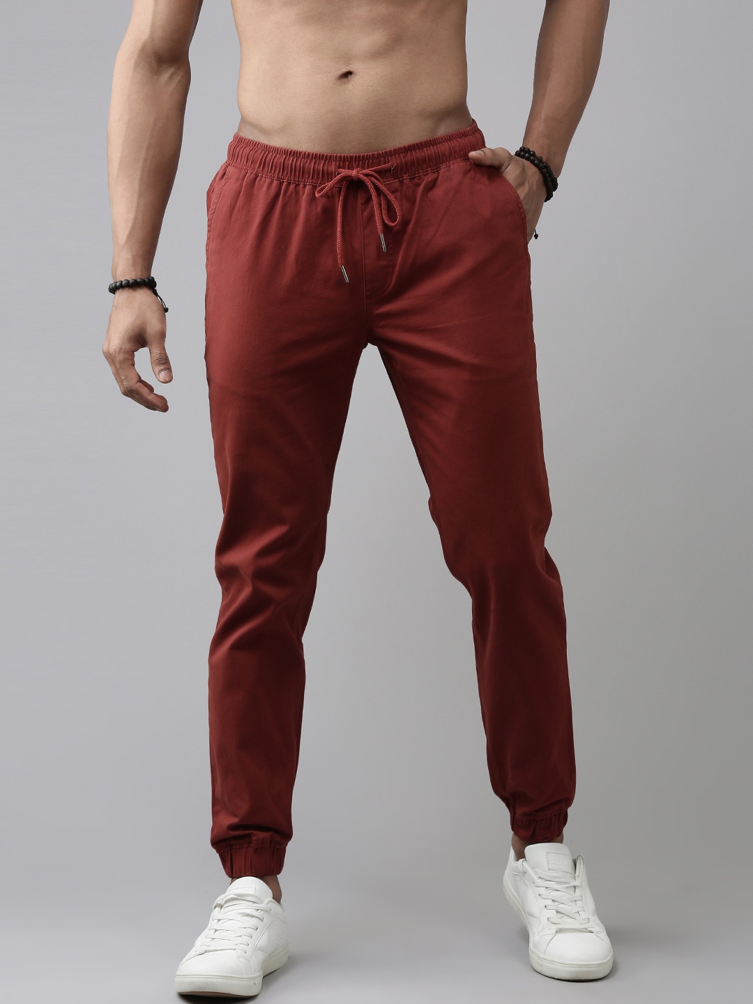 

Roadster Men Maroon Joggers Trousers