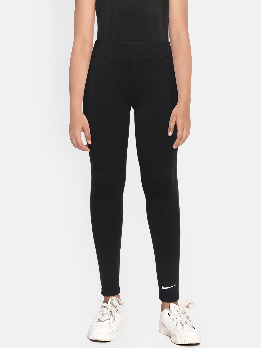 

Nike Girls Black Solid Dri-FIT One Tights