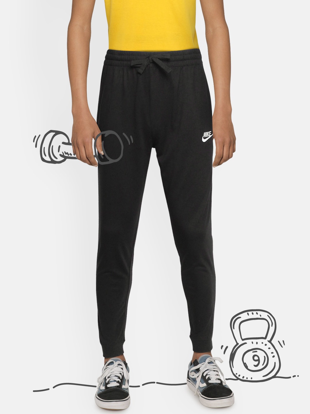 

Nike Boys Charcoal Grey NSW Jersey Joggers
