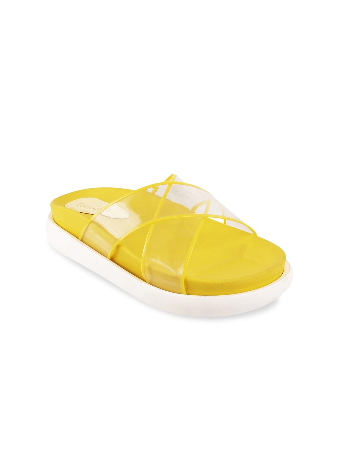 

Catwalk Women Yellow & Transparent Open Toe Flats