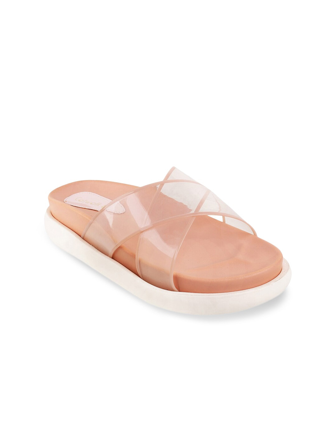 

Catwalk Women Pink & Transparent Open Toe Flats
