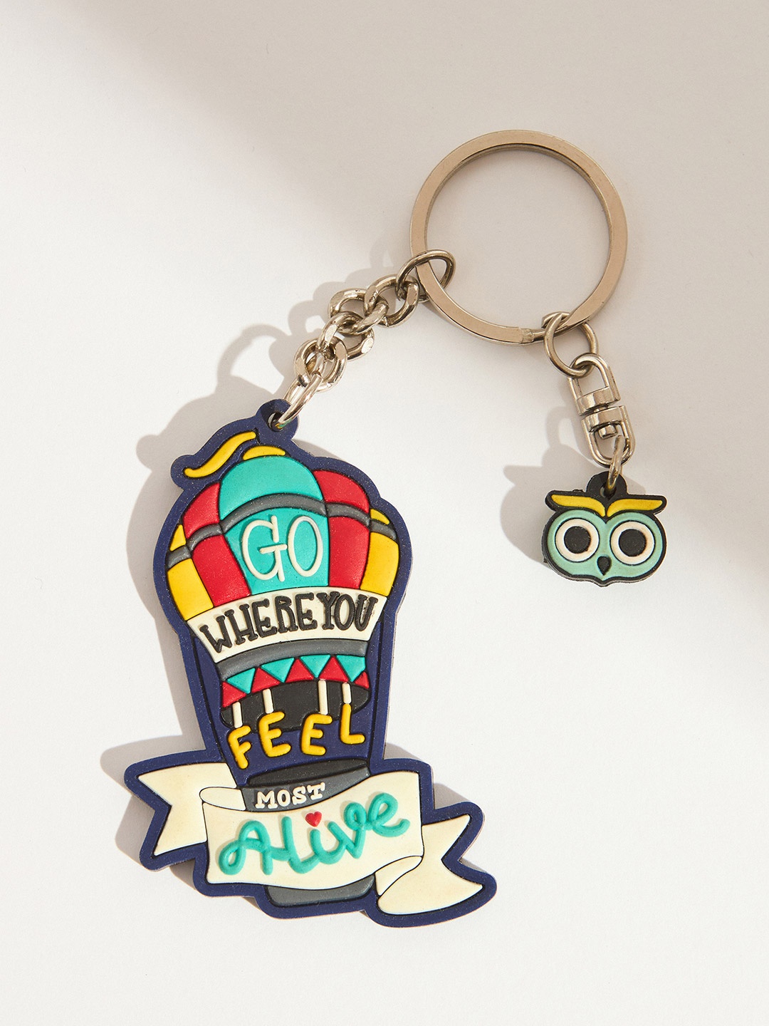 

Chumbak Blue & Yellow Go Where You Feel Key Chain