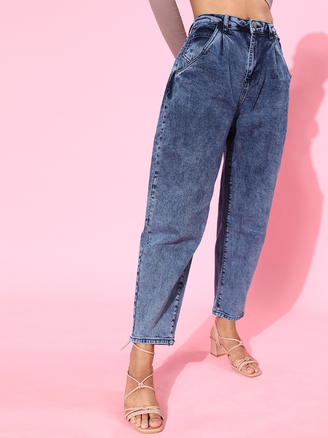 

Mast & Harbour Women Stunning Blue Wide Leg Jeans with Stretch