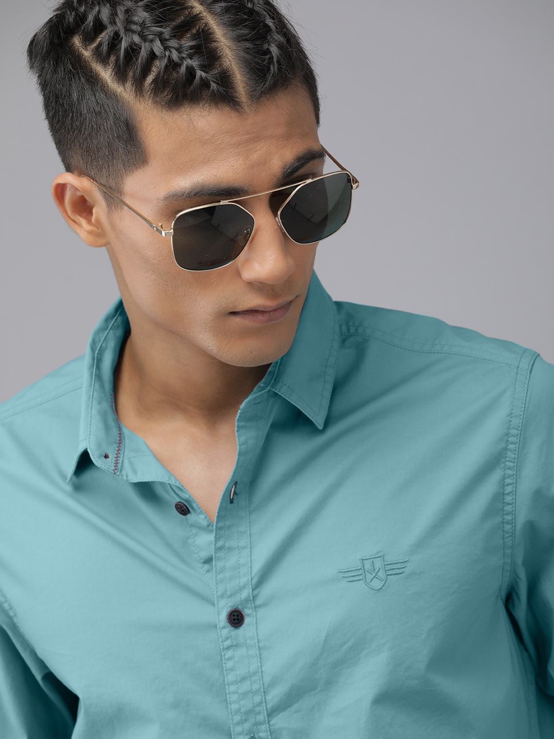 

Roadster Men Blue Opaque Casual Shirt