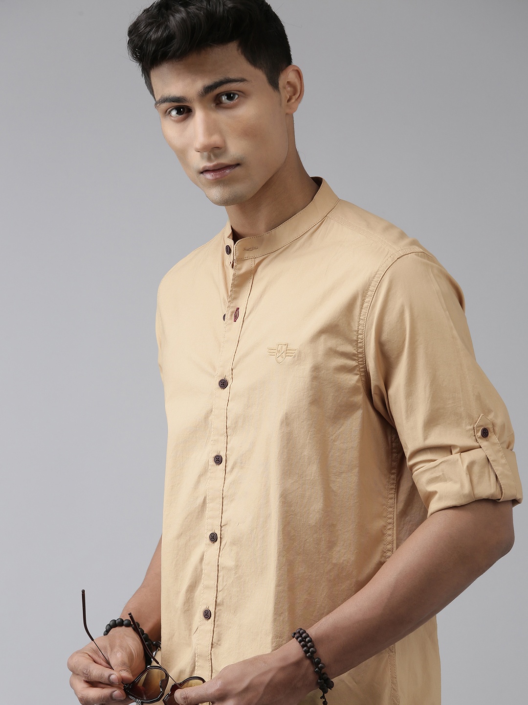 

Roadster Men Coffee Brown Opaque Pure Cotton Casual Shirt