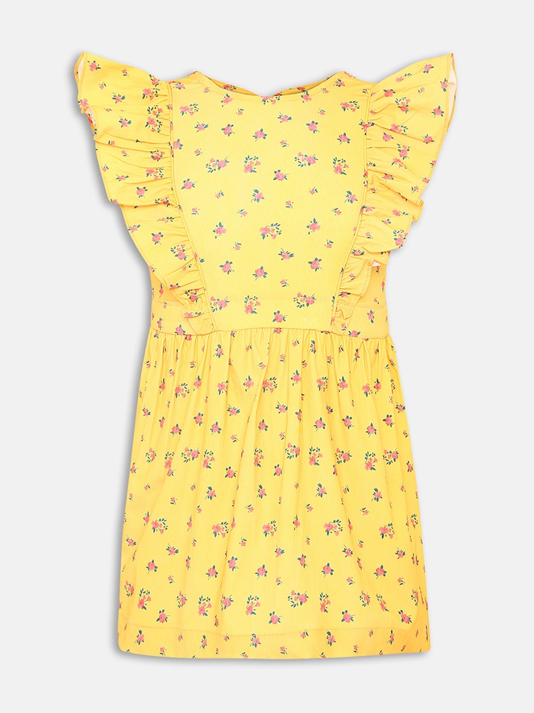 

Oxolloxo Yellow Floral Satin Dress