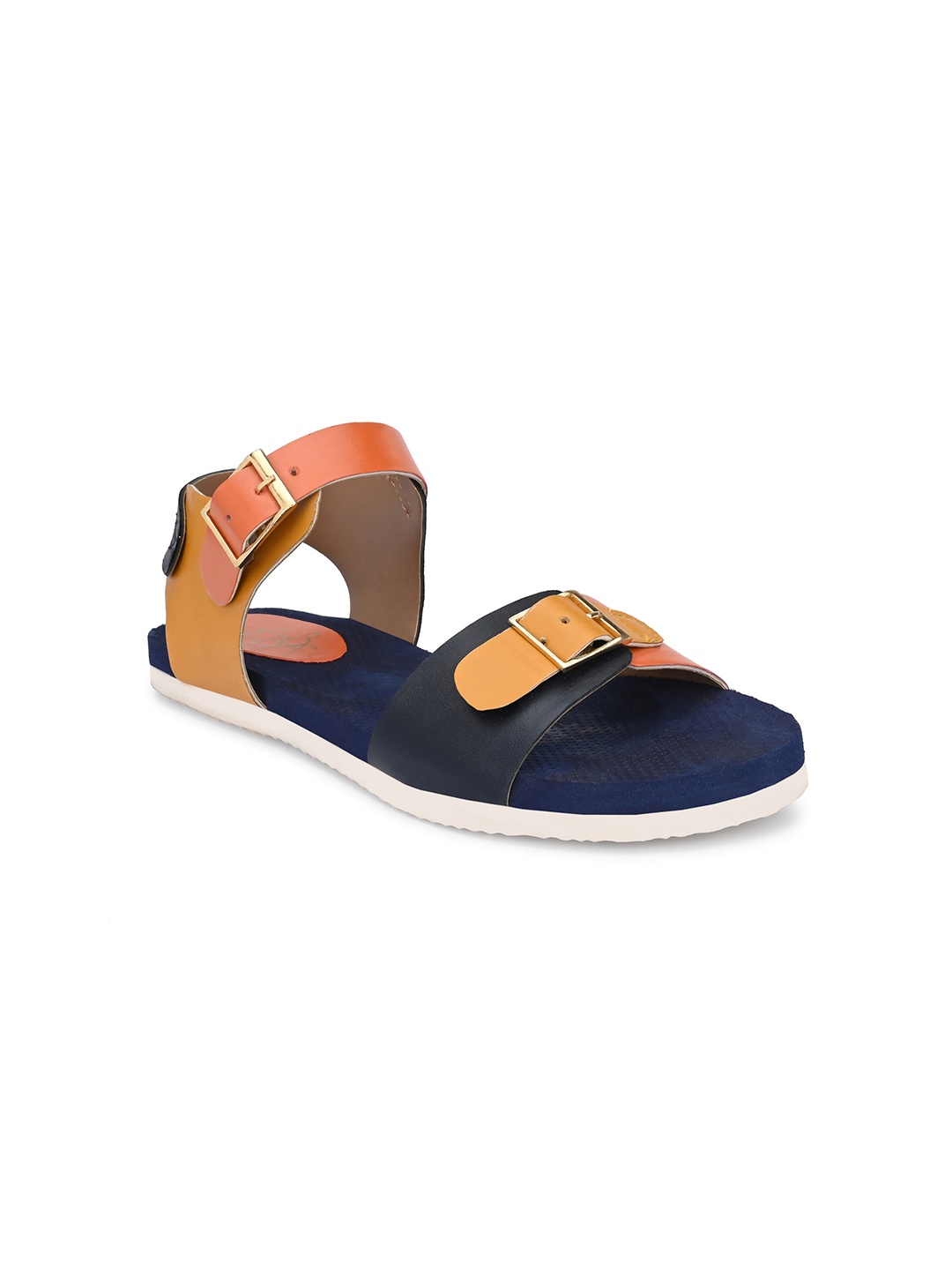 

Zebba Women Brown & Blue Open Toe Flats
