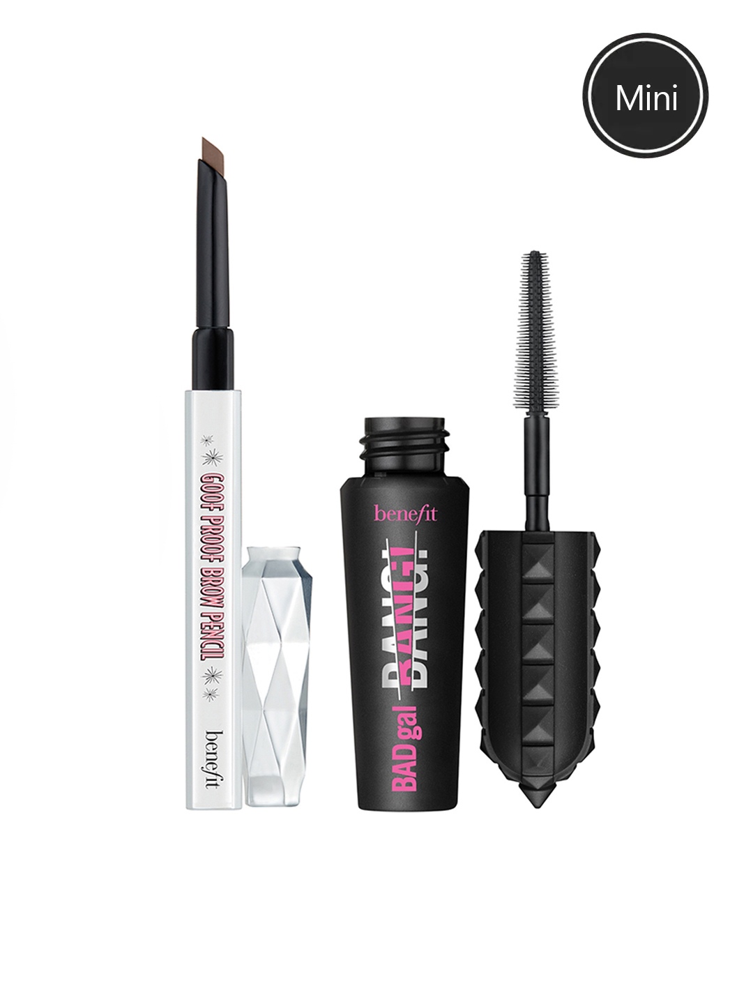 

Benefit Cosmetics Set of Mini Goof Proof Eyebrow Pencil & BADgal Bang Mascara, Brown