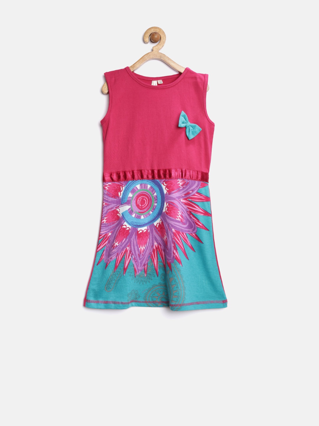 

StyleStone Girls Pink Printed A-Line Dress