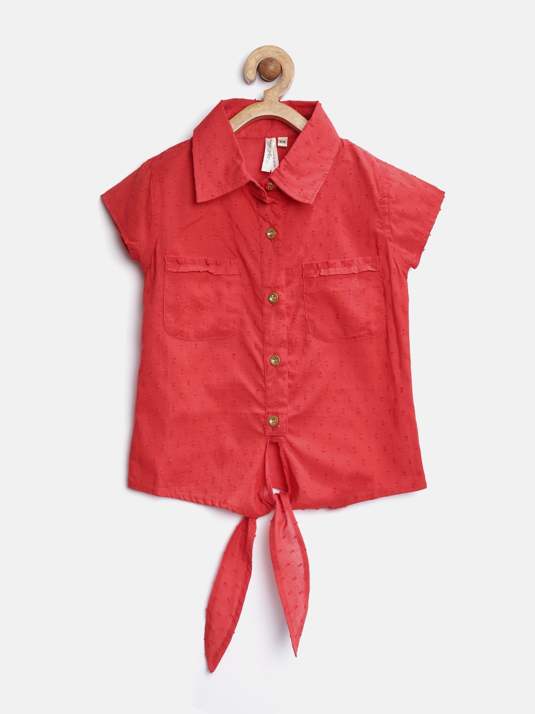 

StyleStone Girls Red Dobby Weave Shirt