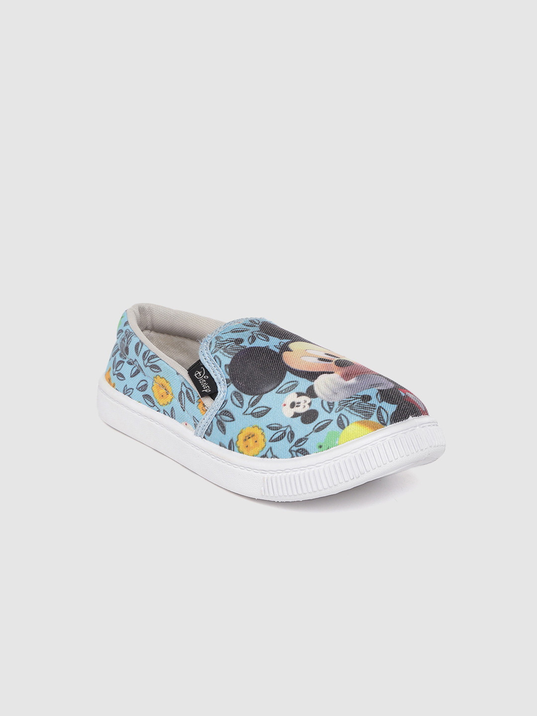 

toothless Boys Blue Mickey Mouse Print Slip-On Sneakers