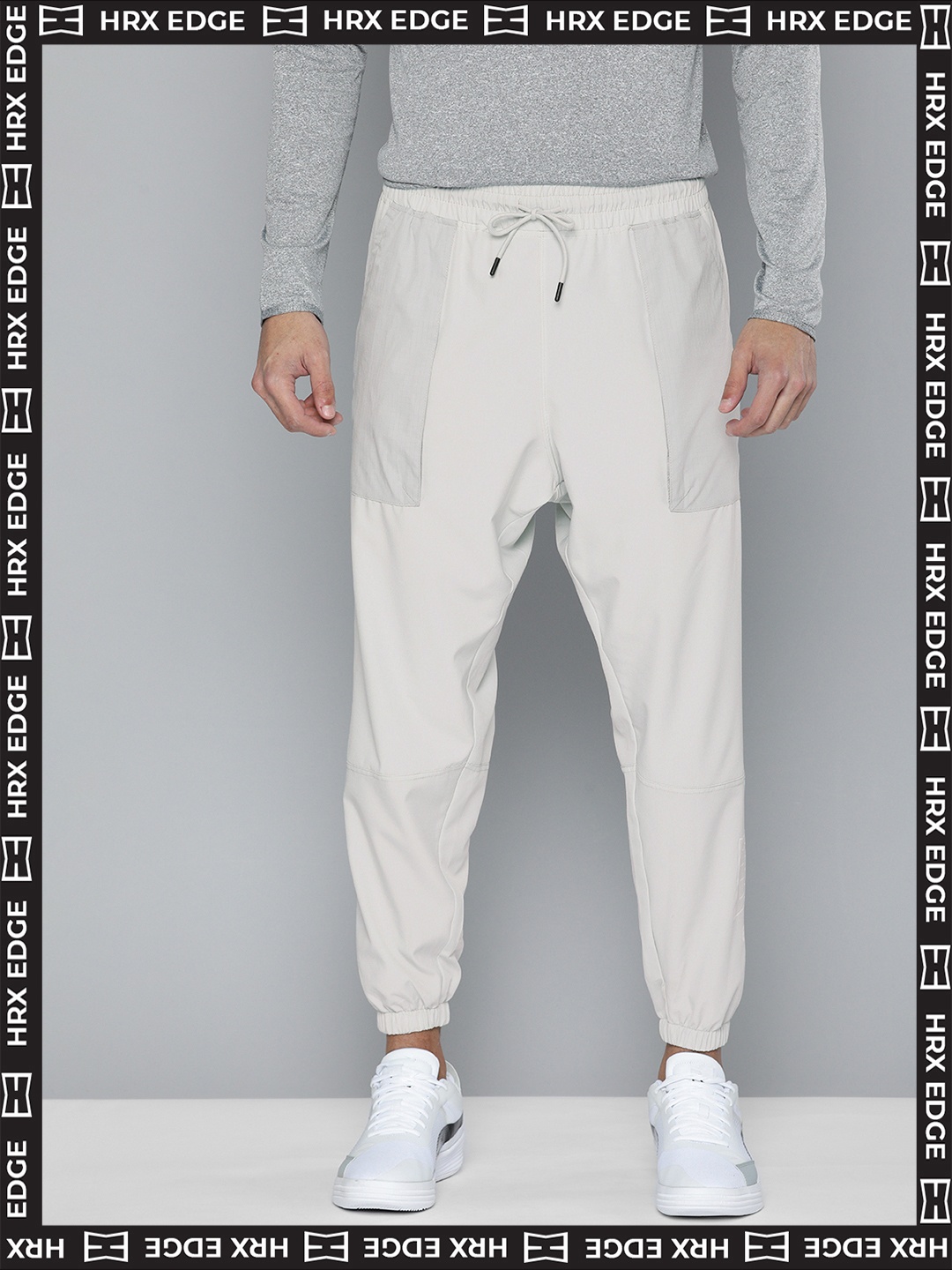 

HRX By Hrithik Roshan EDGE Lifestyle Men Dawn Blue Bio-Wash Solid Track Pants, Grey