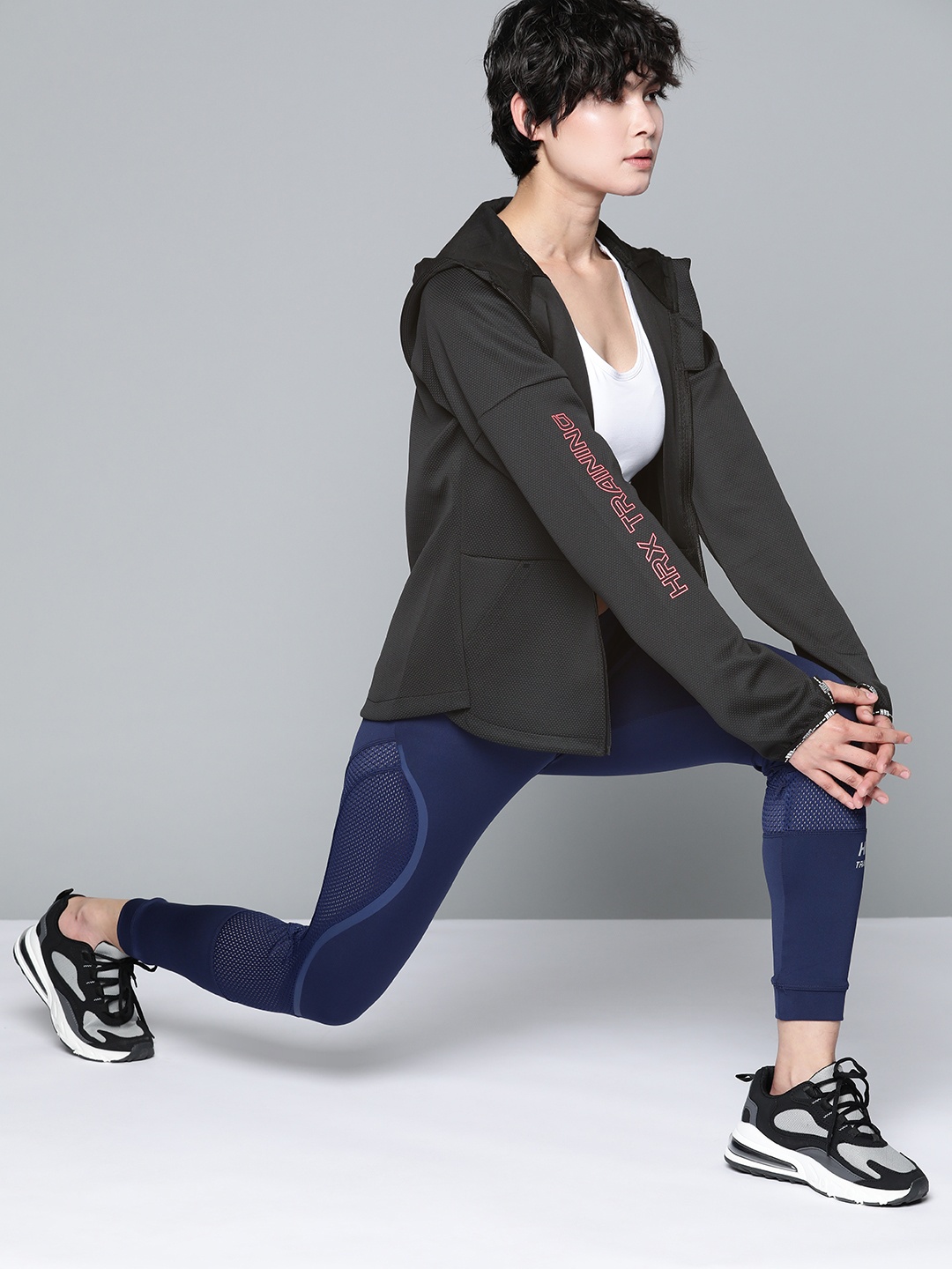 

HRX By Hrithik Roshan Training Women Black Rapid-Dry Solid Jacket