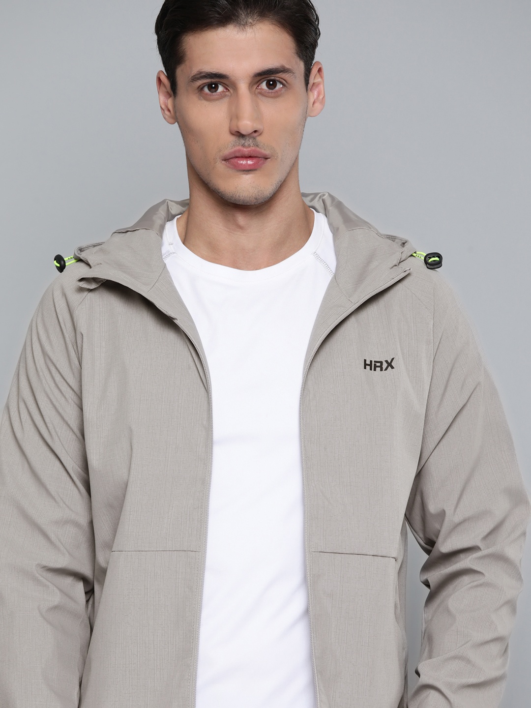 

HRX By Hrithik Roshan Training Men Grey Rapid-Dry Solid Jacket