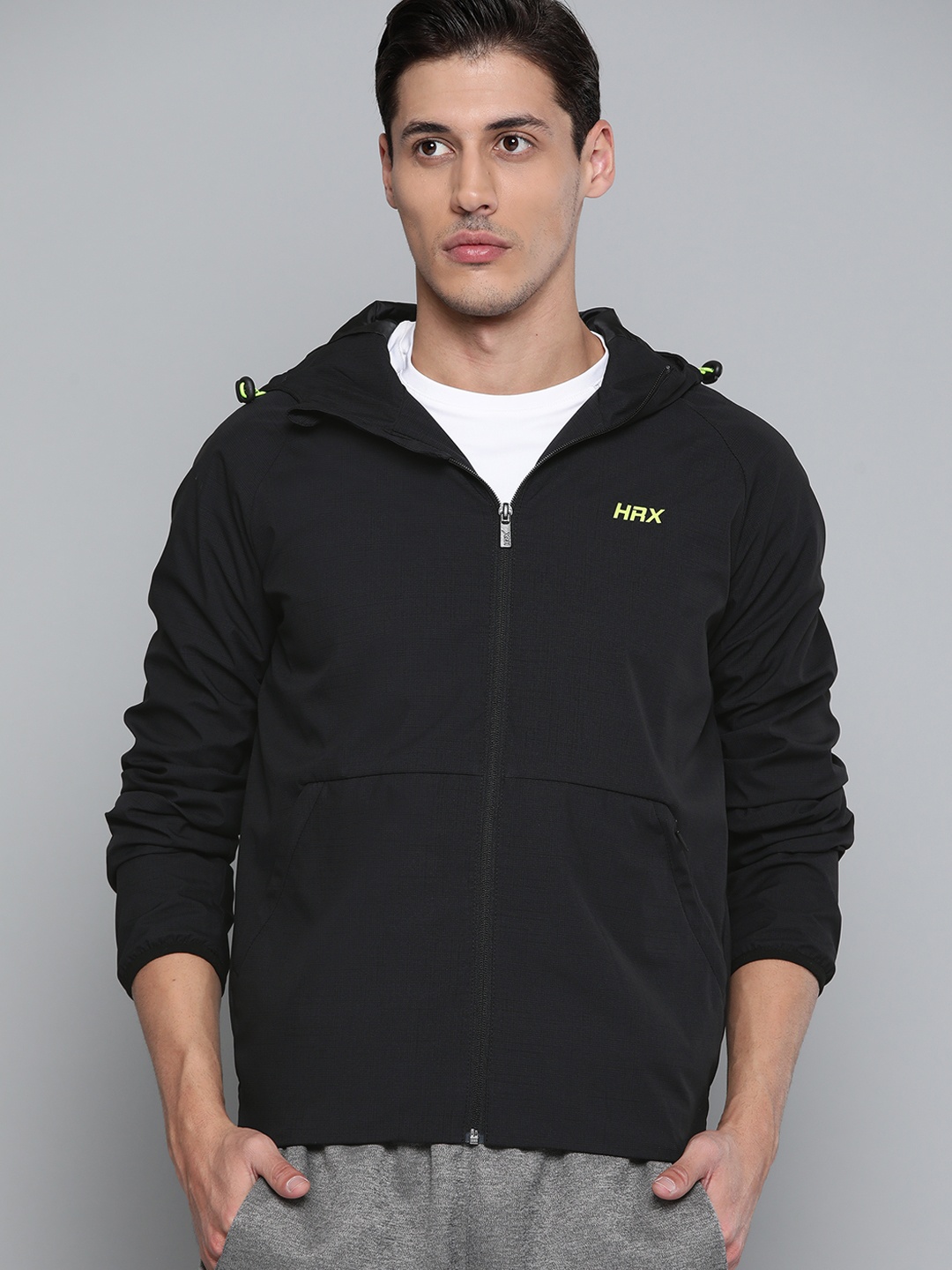 

HRX by Hrithik Roshan Training Men Jet Black Rapid-Dry Solid Jacket