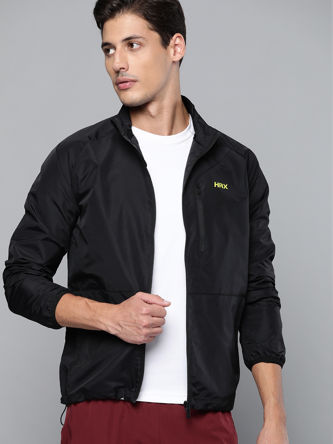 

HRX By Hrithik Roshan Training Men Jet Black Rapid-Dry Solid Jackets