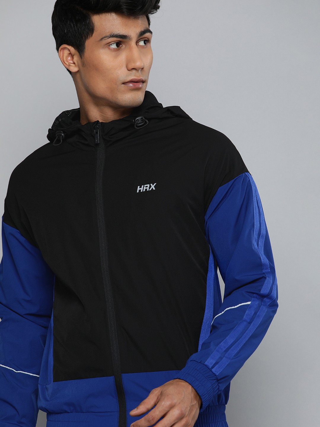 

HRX By Hrithik Roshan Men Black & Blue Rapid-Dry Training Jackets