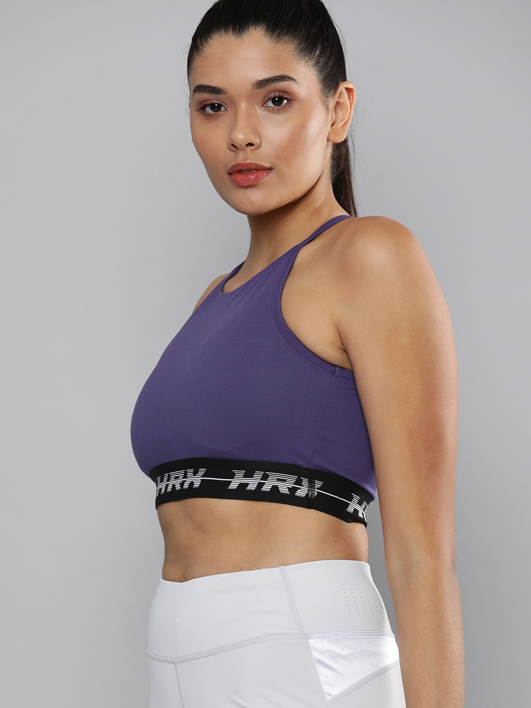 

HRX By Hrithik Roshan Deep Wisteria Training Rapid-Dry Brand Carrier Women Sports Bra, Blue