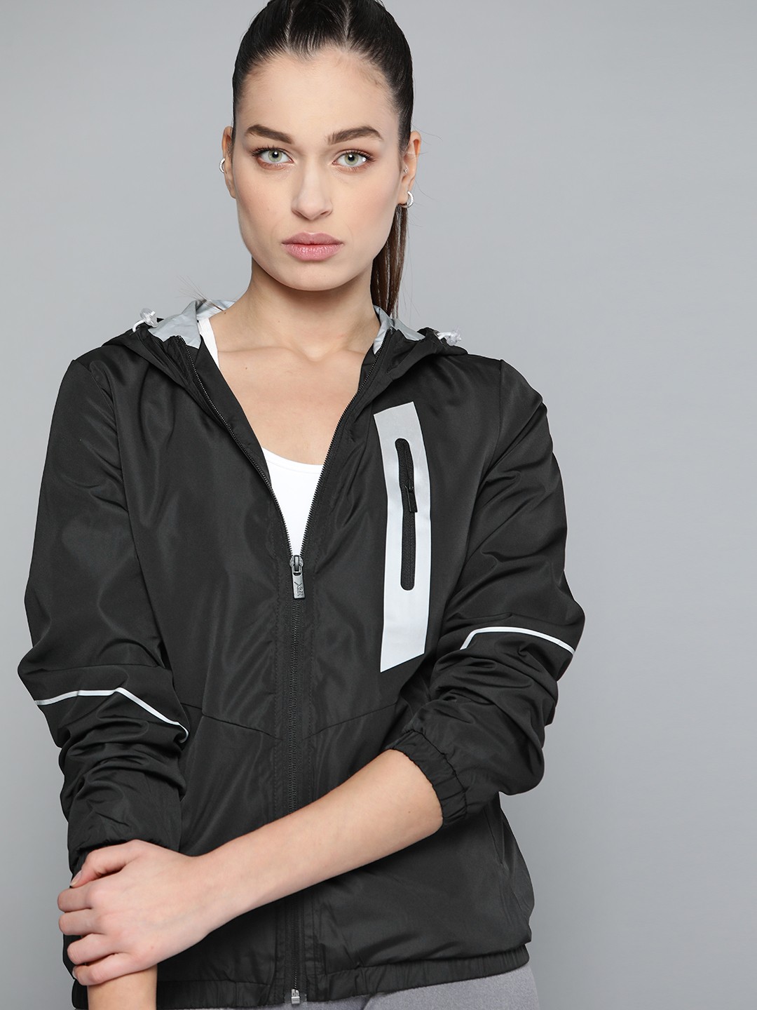 

HRX By Hrithik Roshan Training Women Black Rapid-Dry Solid Jacket