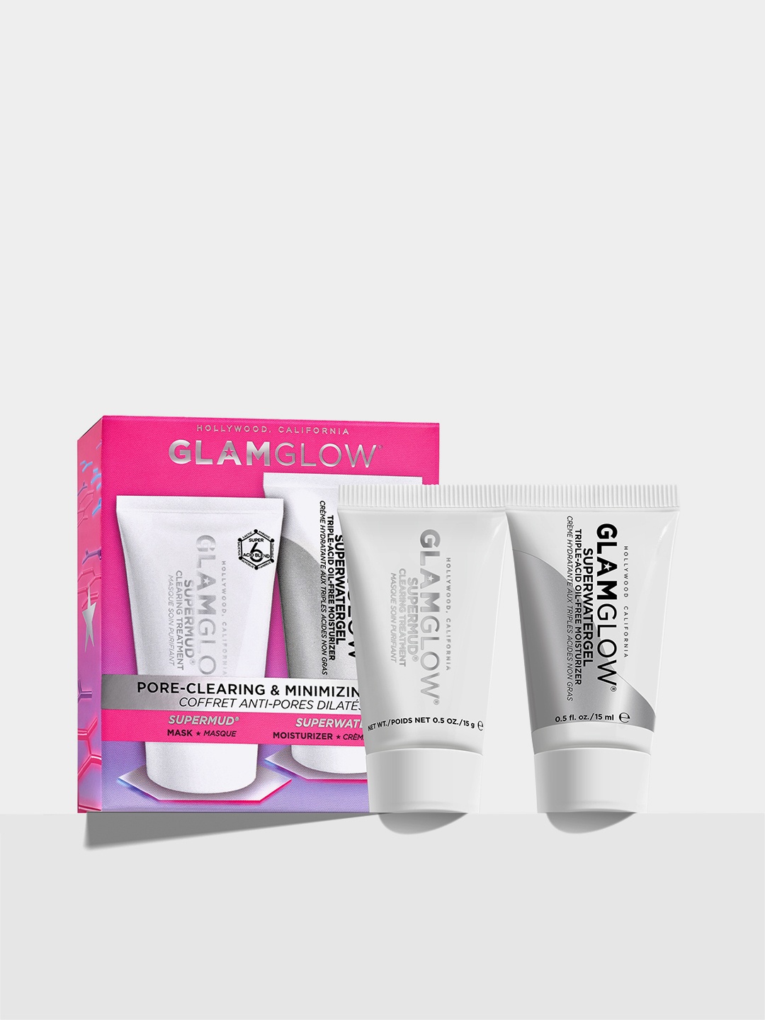 

GLAMGLOW Impulse Set - SUPERMUD Mask & SUPERWATERGEL Moisturizer, White