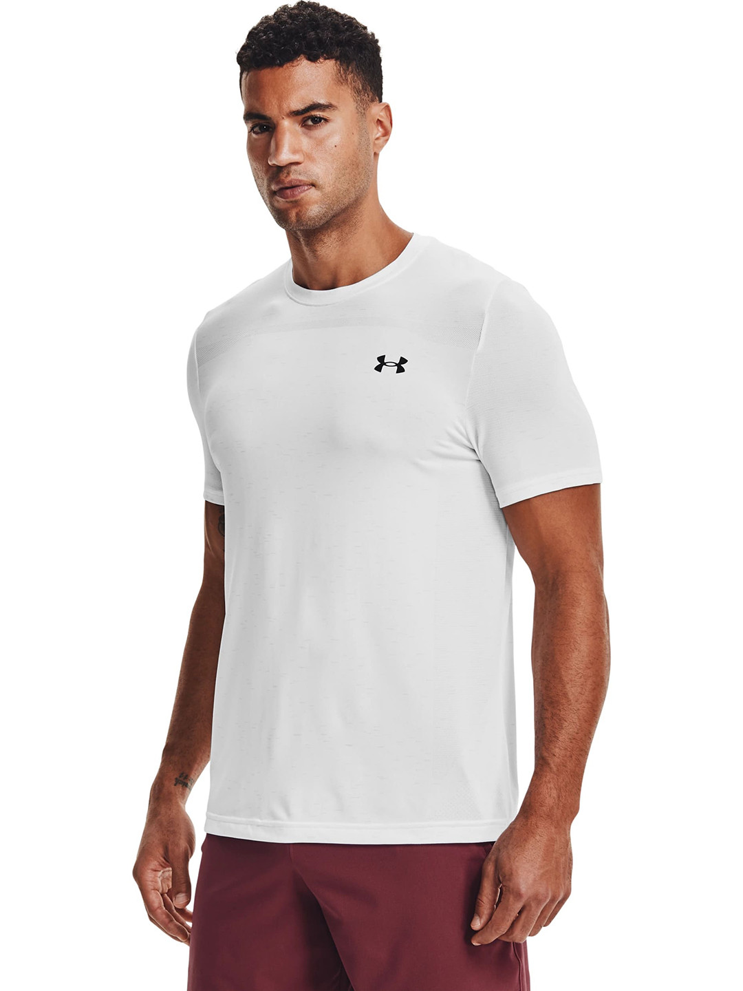 

UNDER ARMOUR Men Seamless SS T-shirt, White