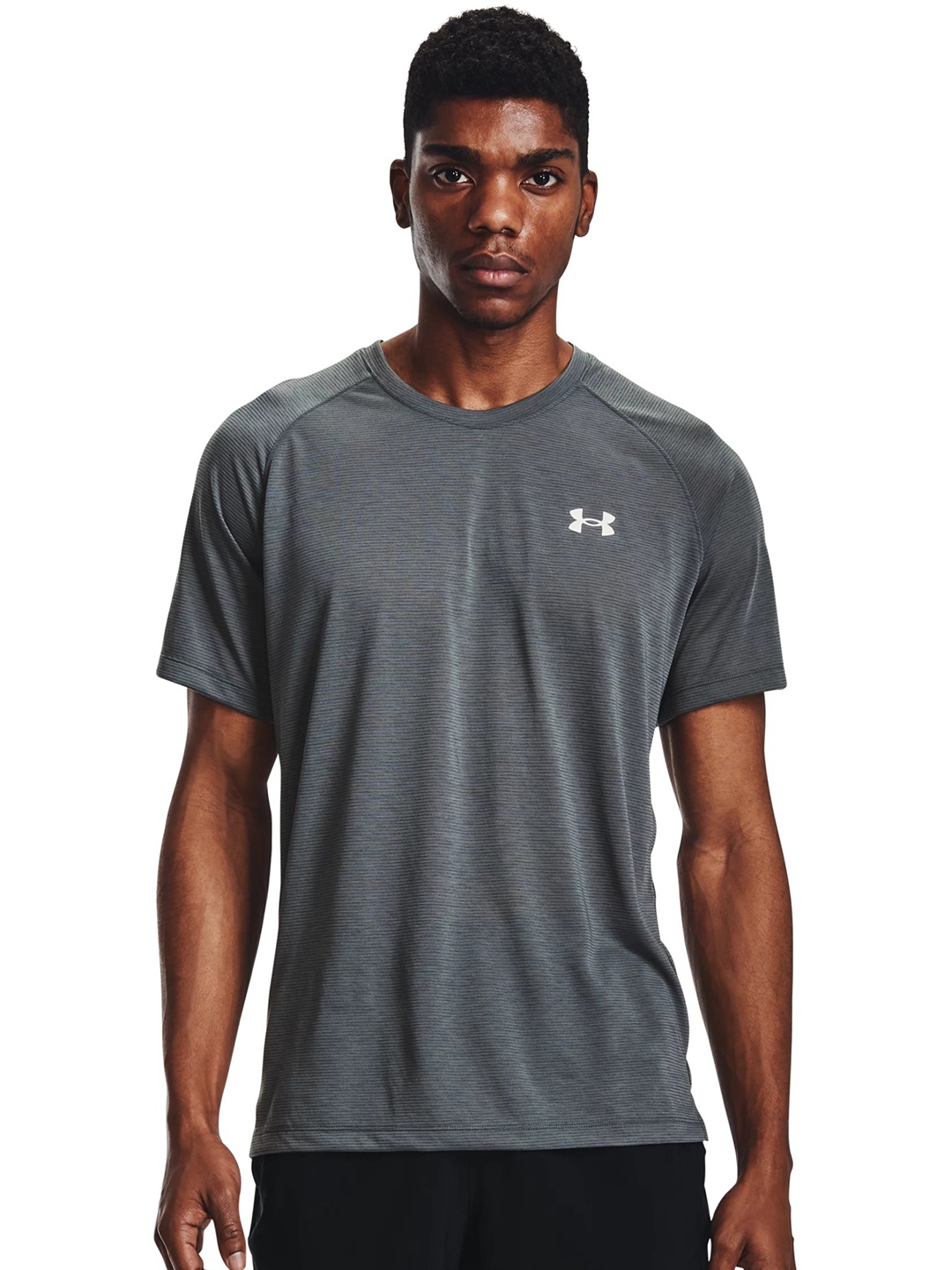 

UNDER ARMOUR Anti-Odour Streaker Short Sleeve Running T-shirt, Charcoal