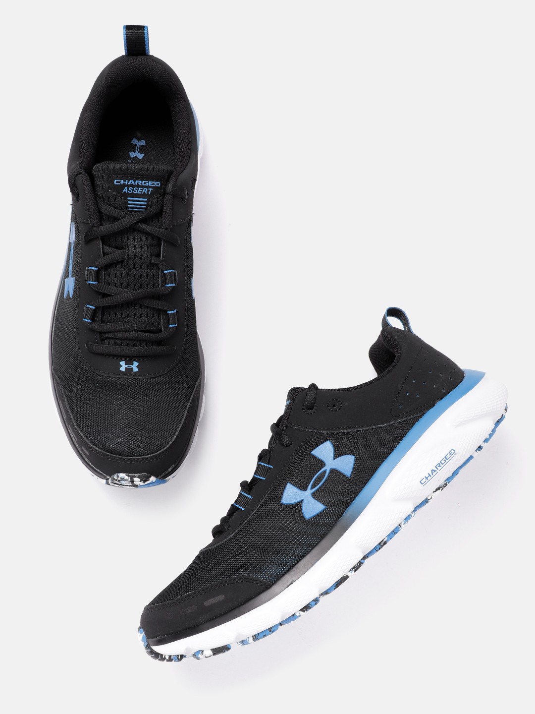 

UNDER ARMOUR Men Black Charged Assert 8 Marble Running Shoes