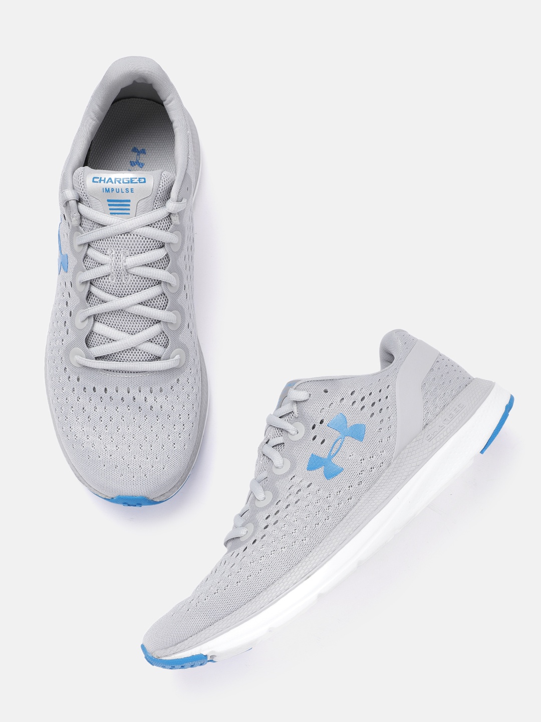 

UNDER ARMOUR Men Grey Charged Impulse Running Shoes