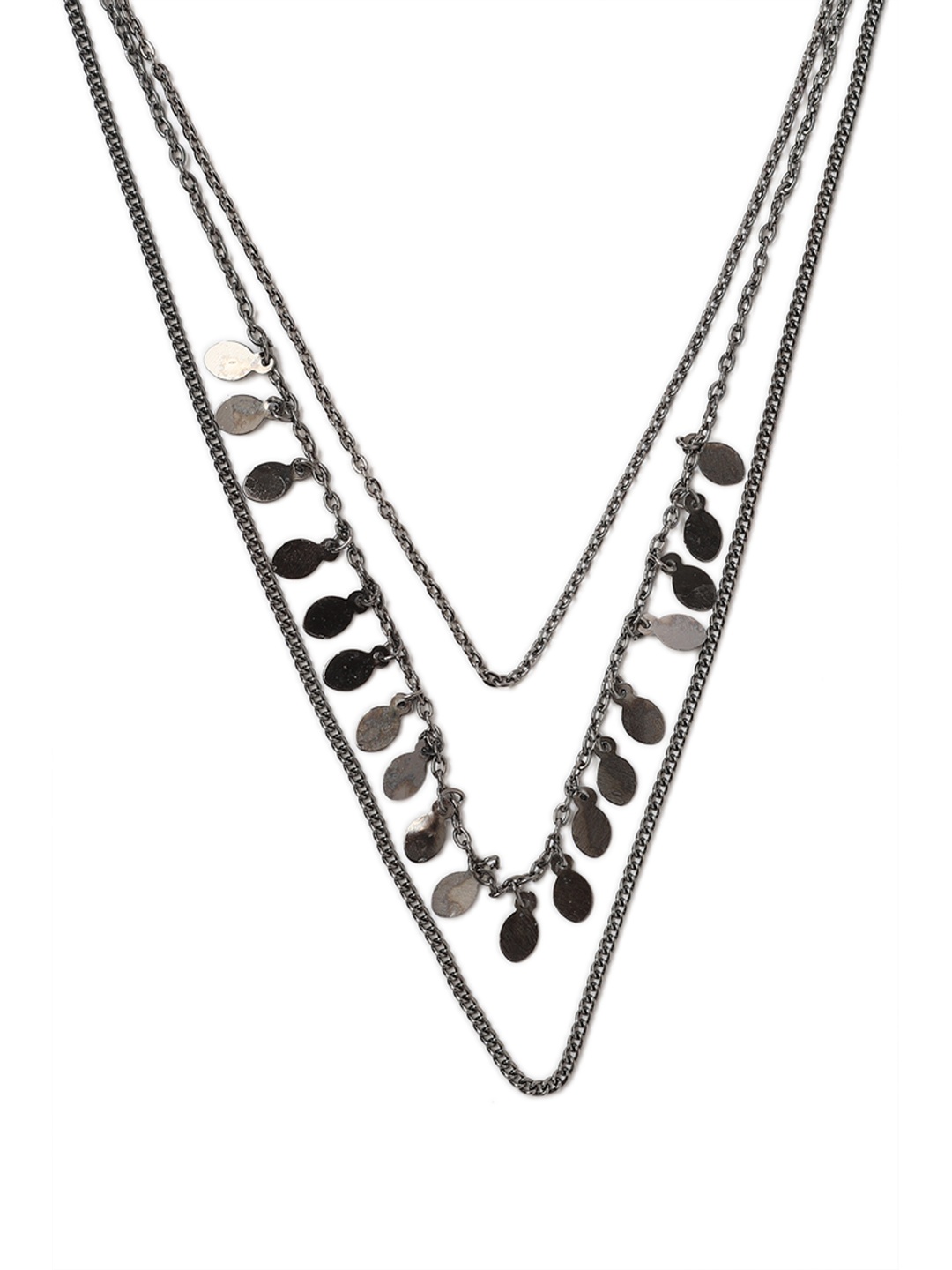 

FOREVER 21 Silver Layered Necklace