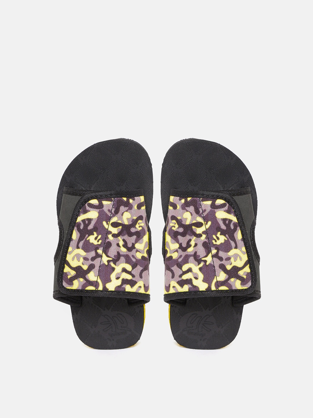 

YK Kids Mauve & Yellow Camouflage Printed Sliders