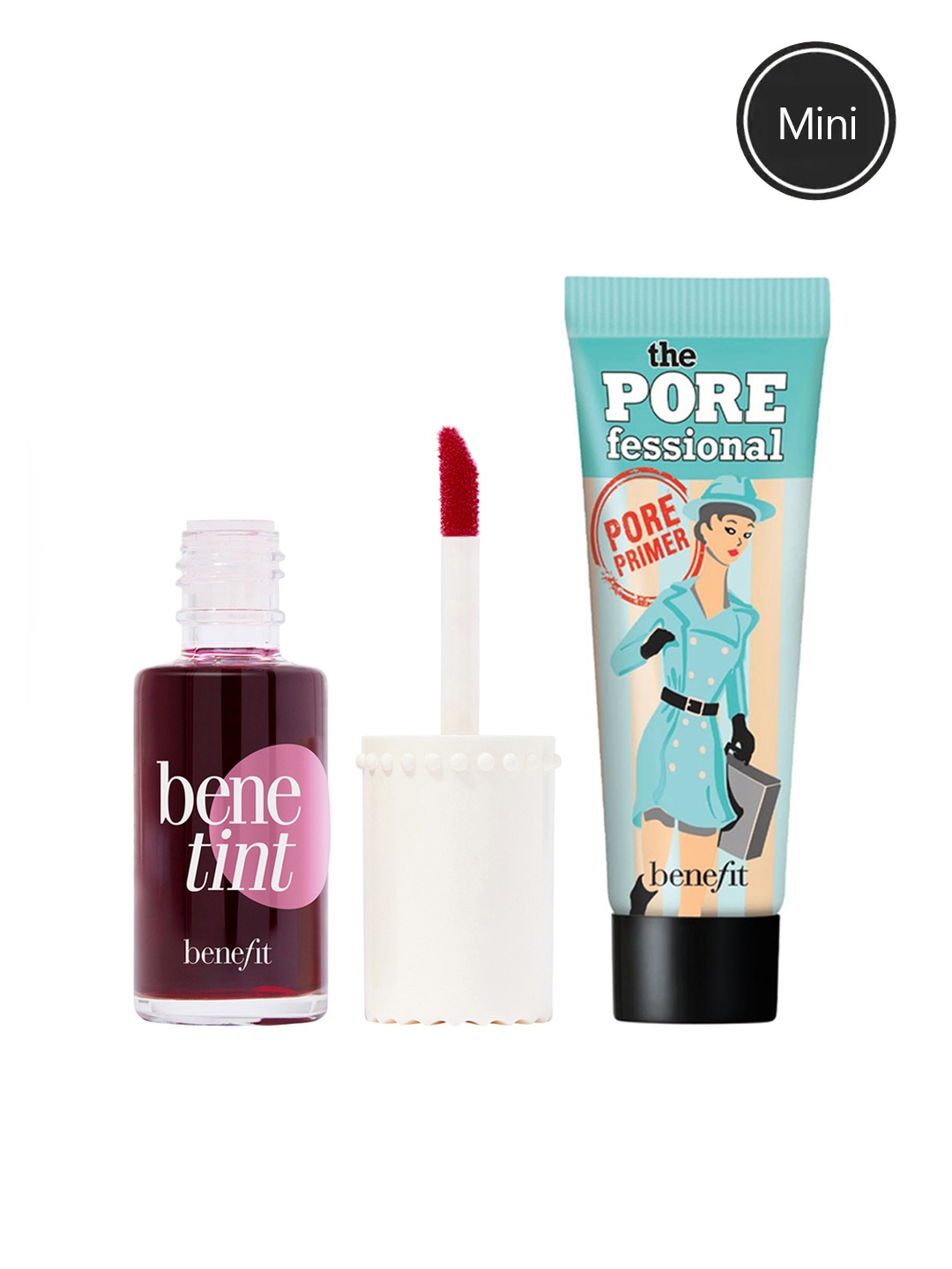 

Benefit Cosmetics Set Of Lip Tint - Rose & The POREfessional Pore Primer Mini, Pink
