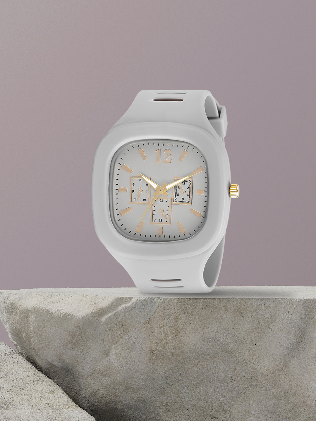 

SWADESI STUFF Men Grey Dial & Grey Straps Analogue Watch