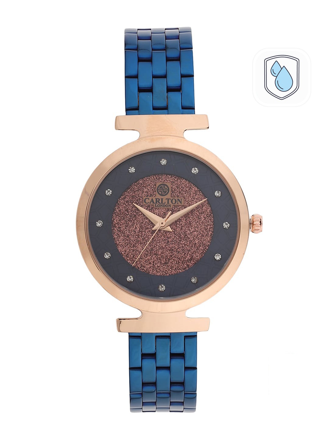 

Carlton London Women Brown Bracelet Style Analogue Watch CL056RGBL2, Blue