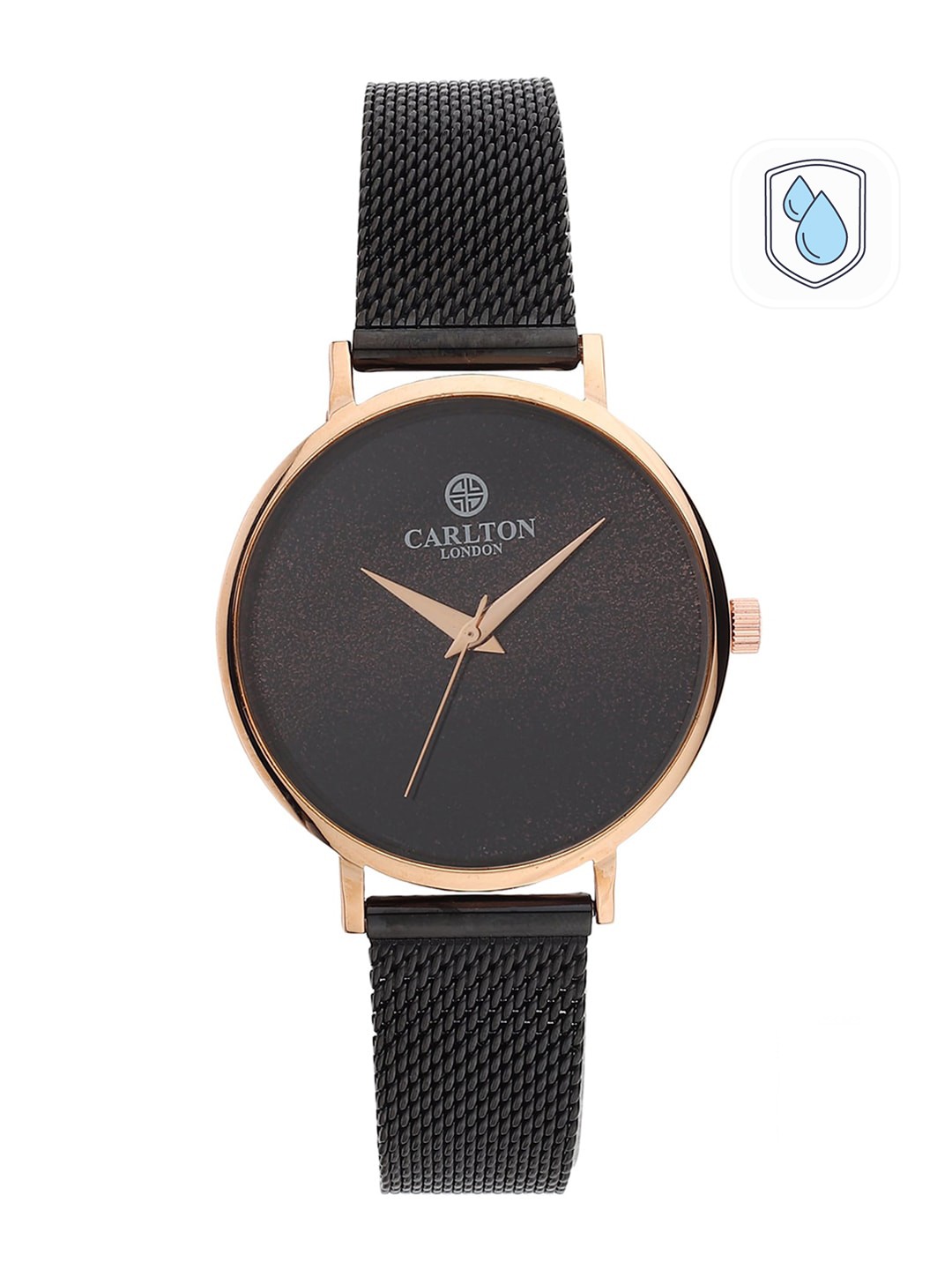 

Carlton London Women Multicoloured Analogue Watch CL042RGSHBK, Black