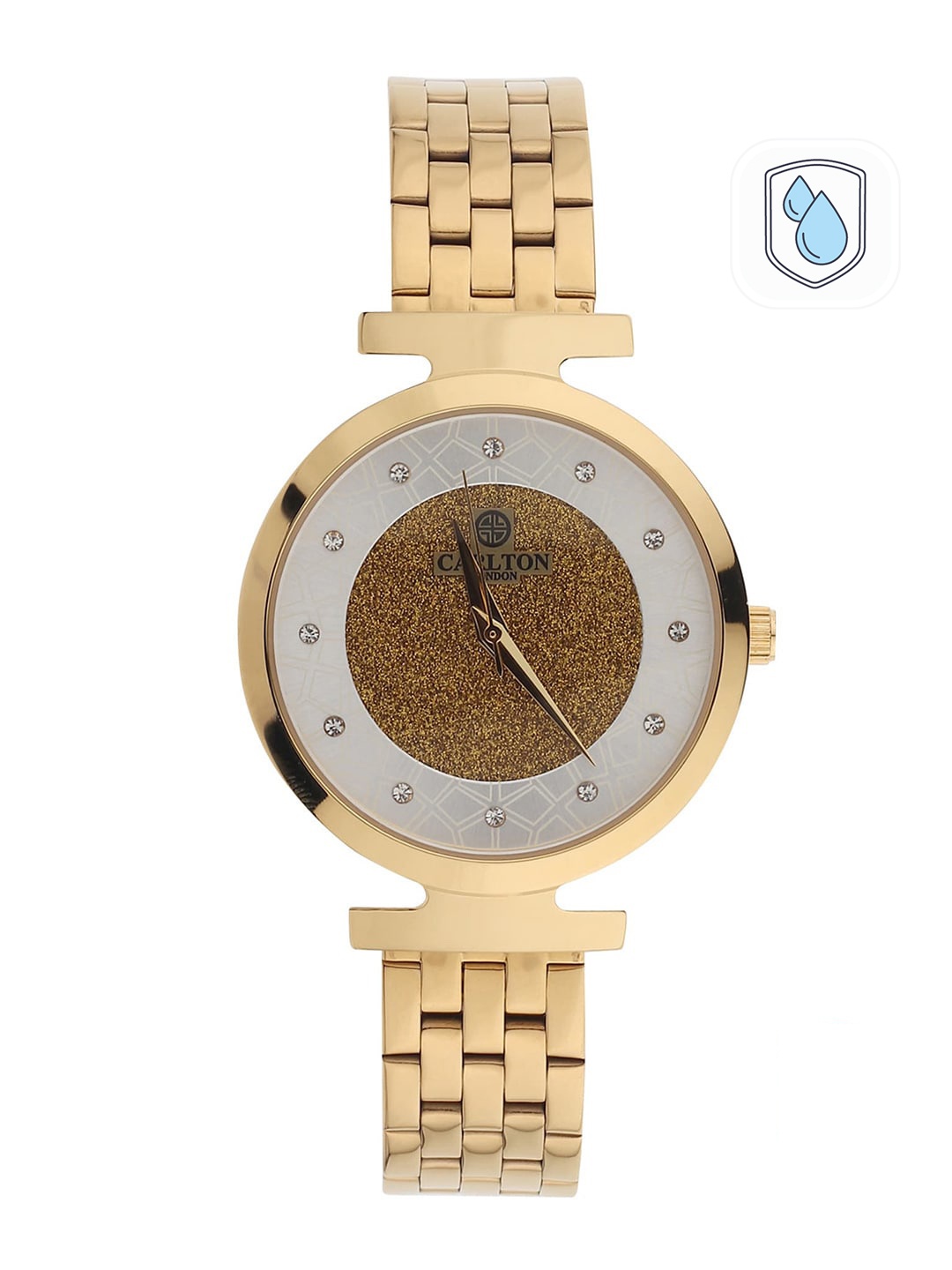 

Carlton London Women Bracelet Style Analogue Watch CL056GSLG, Gold