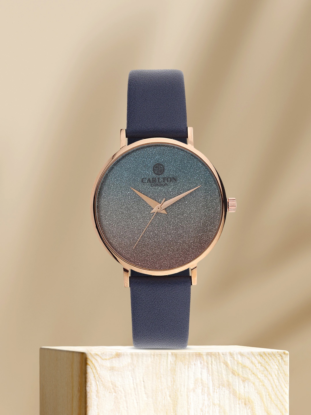 

Carlton London Women Multicoloured Leather Analogue Watch CL042RGSHBL, Blue