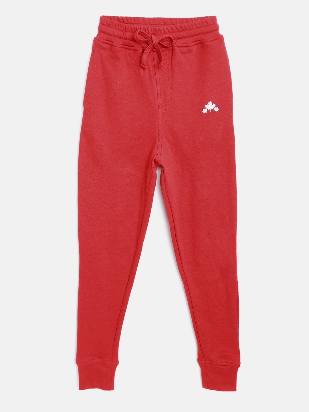 

Rute Boys Red Pure Cotton Solid Joggers