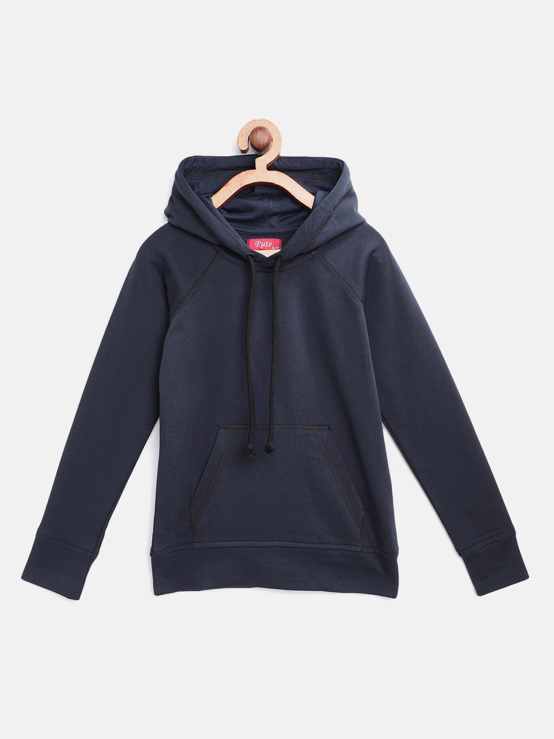 

Rute Boys Navy Blue Cotton Hooded Sweatshirt