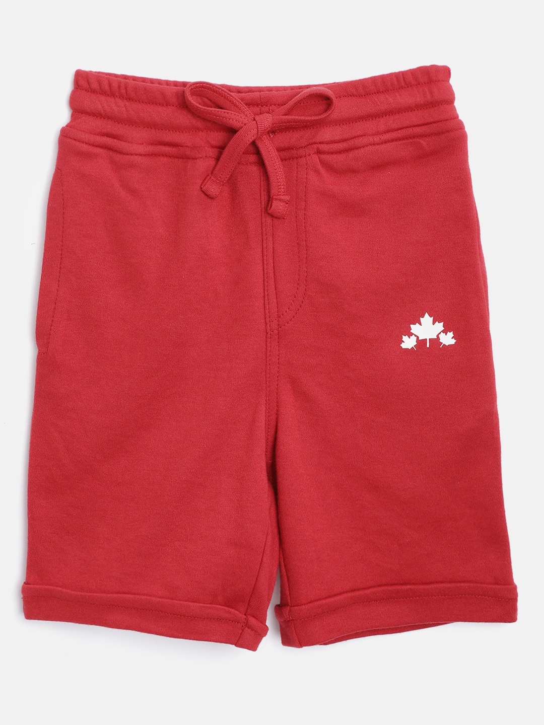 

Rute Boys Red Pure Cotton Solid Mid-Rise Shorts