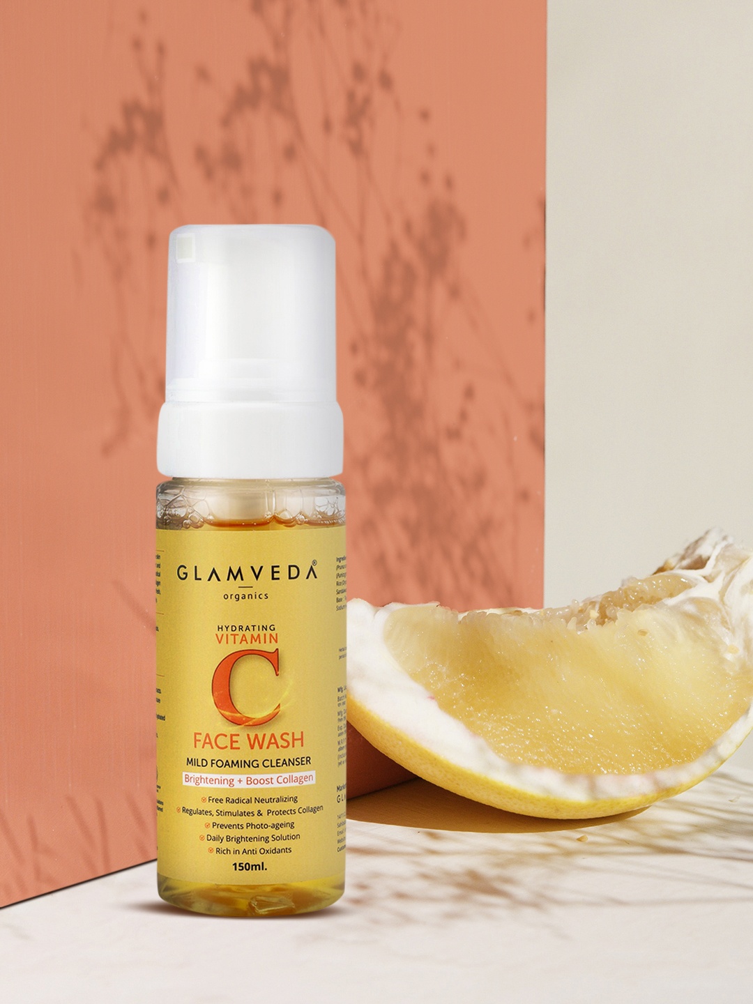 

Glamveda Vitamin C Foaming Face Wash, Yellow