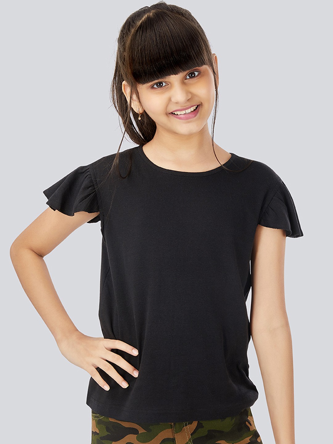 

Olele Black Regular Top