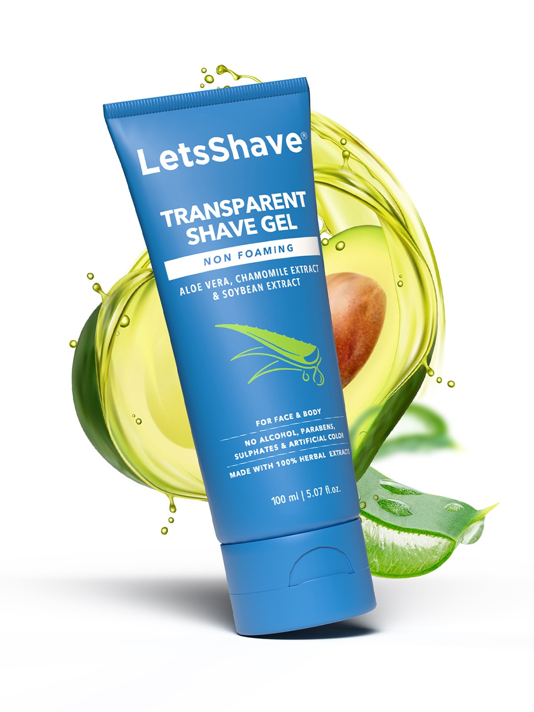 

LetsShave Transperant Shave Gel - 100ml, Blue