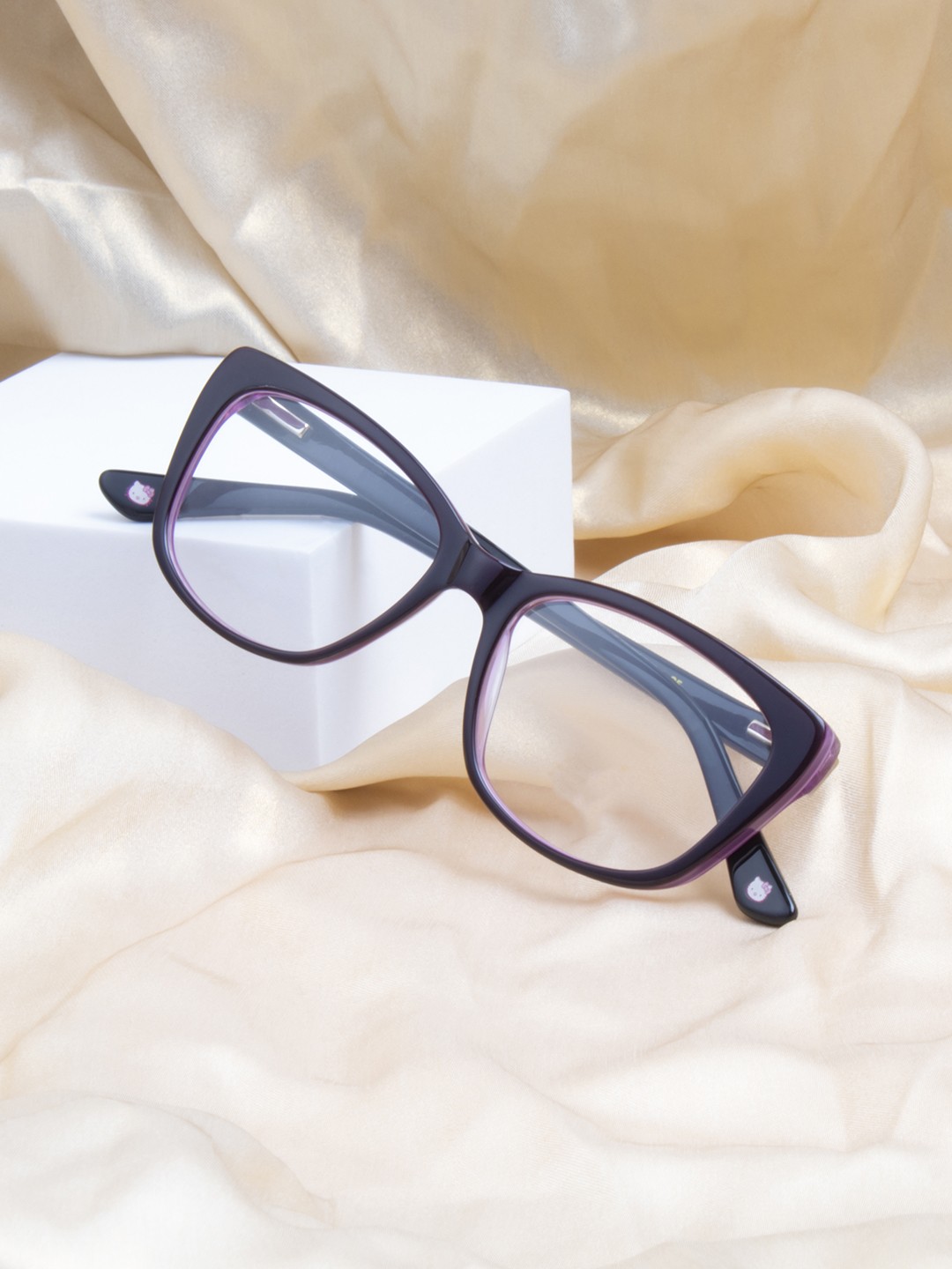 

Ted Smith Women Black & Purple Full Rim Wayfarer Frames Eyeglasses