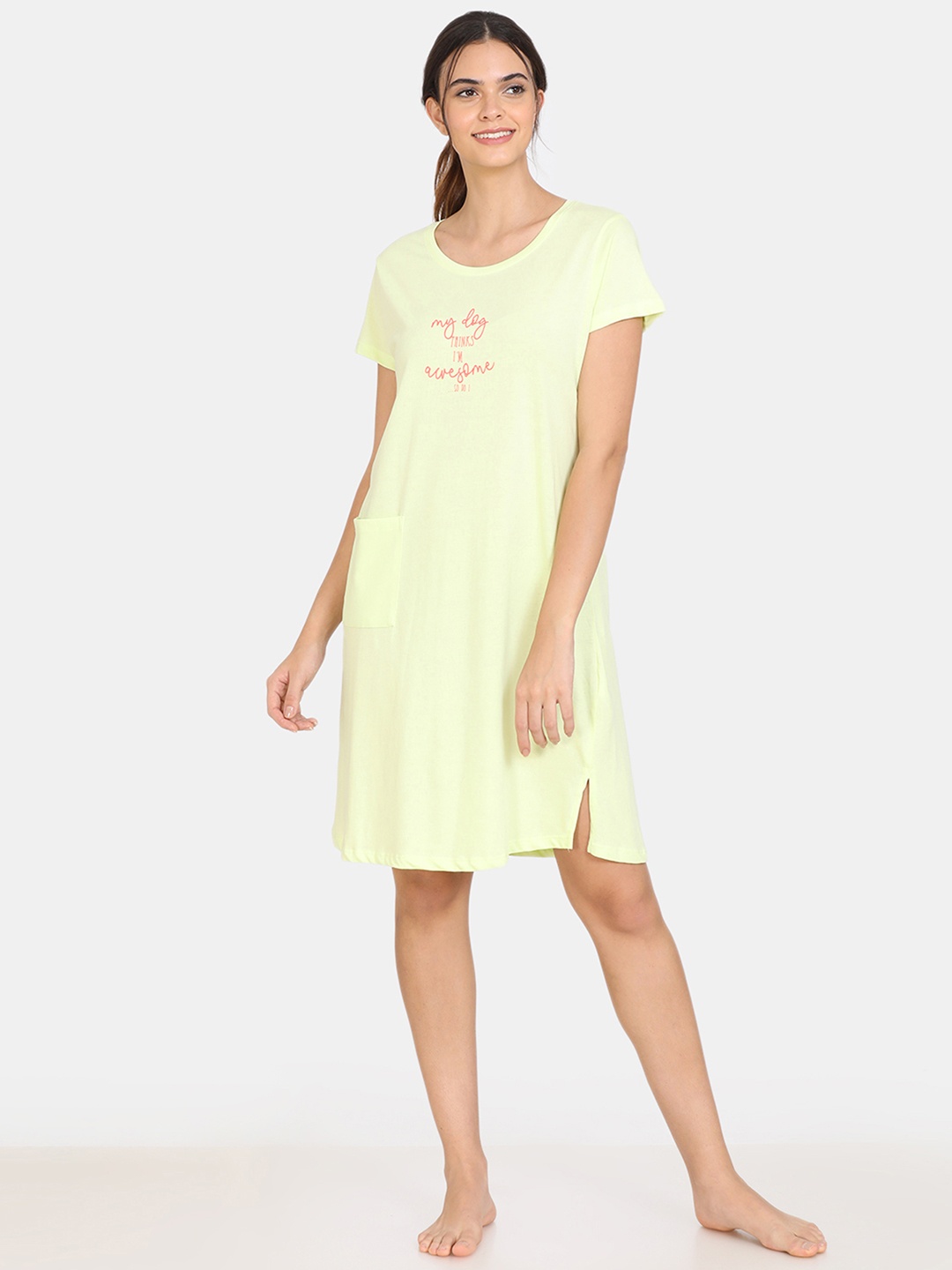 

Zivame Women Yellow Nightdress