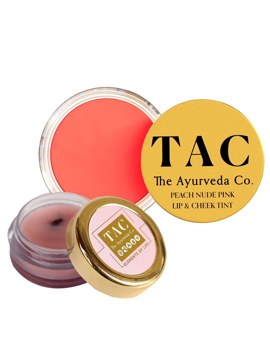 

TAC - The Ayurveda Co. Peach Lip And Cheek Tint & Rose Petal Lip Balm with Organic Beeswax