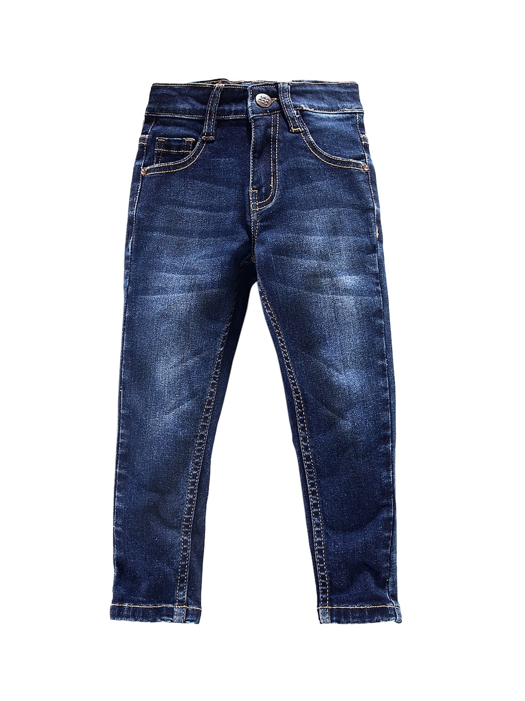 

Ed-a-Mamma Girls Blue Slim Fit Light Fade Sustainable Jeans