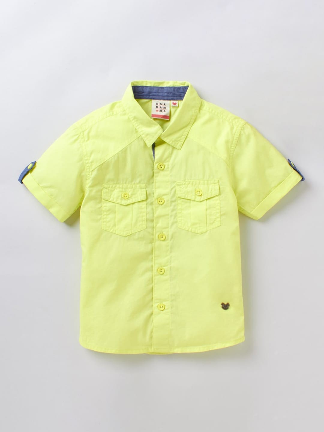 

Ed-a-Mamma Boys Yellow Casual Sustainable Shirt
