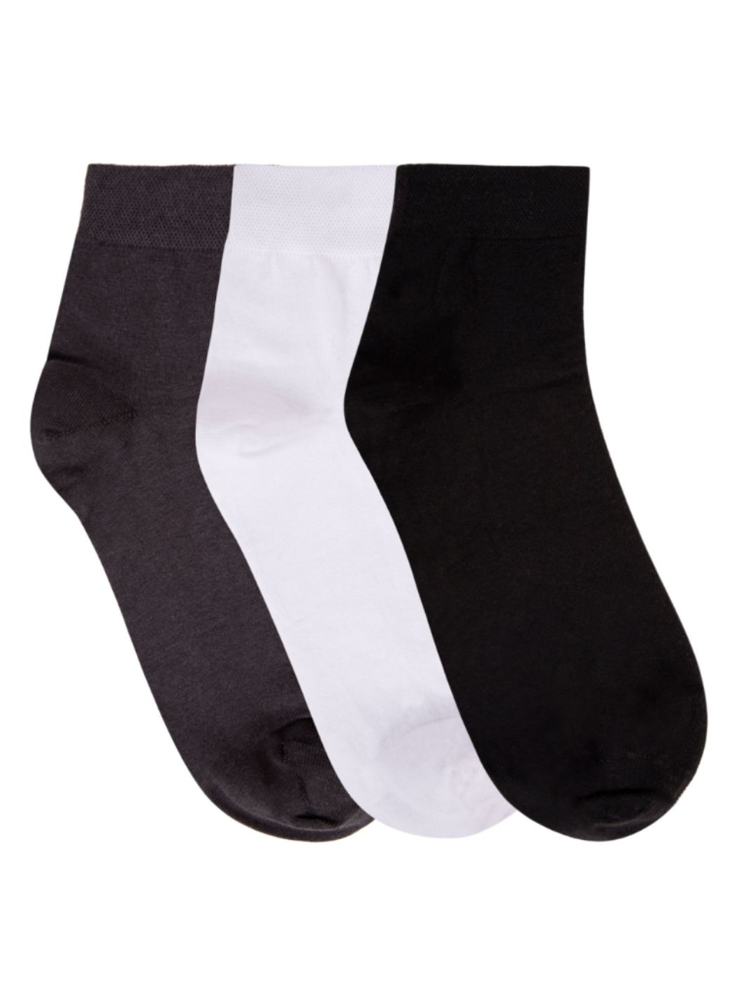 N2S NEXT2SKIN Men Pack Of 3 Assorted Ankle-Length Cotton Socks