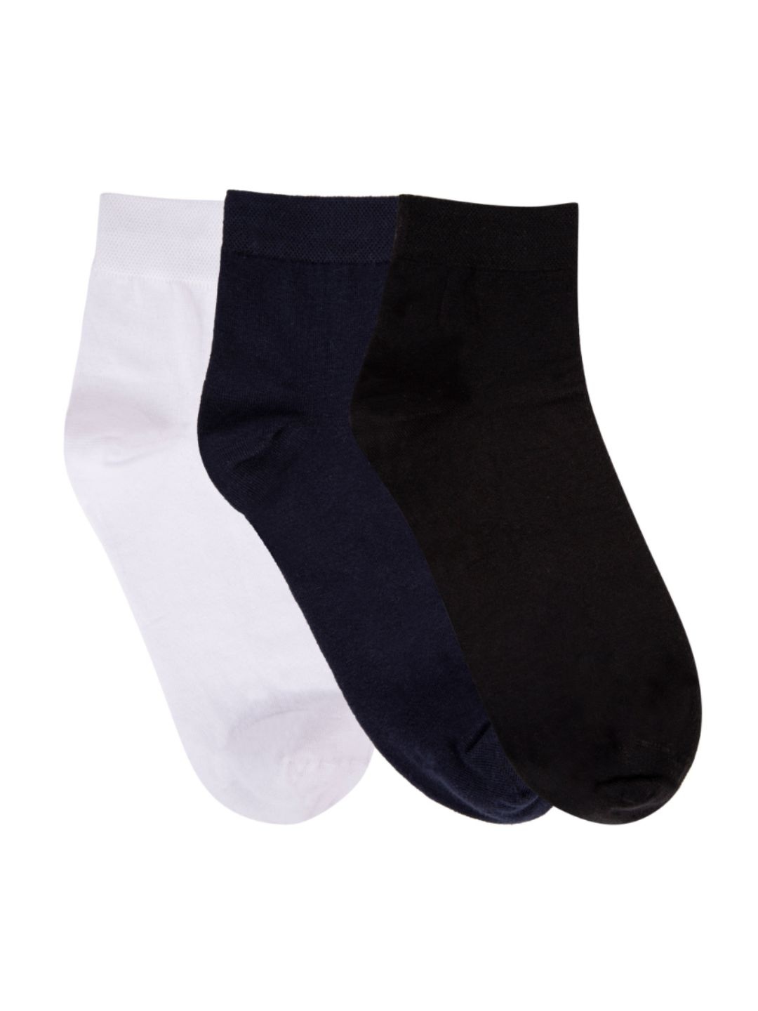 

N2S NEXT2SKIN Men Pack Of 3 Combed Cotton Ankle-Length Socks, Black